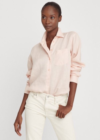 Camisa Ralph Lauren Linen Manga Comprida Mulher 92136-XDKI